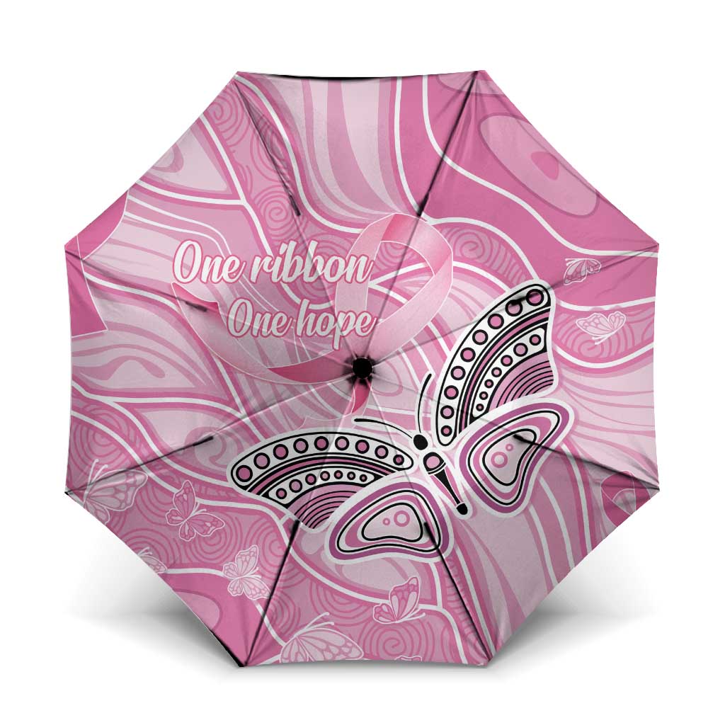 Australia Breast Cancer Awareness Umbrella Butterfly Pink Ribbon Aboriginal Art