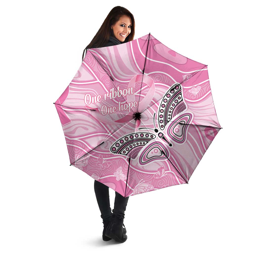 Australia Breast Cancer Awareness Umbrella Butterfly Pink Ribbon Aboriginal Art
