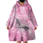 Australia Breast Cancer Awareness Personalised Wearable Blanket Hoodie Butterfly Pink Ribbon Aboriginal Art