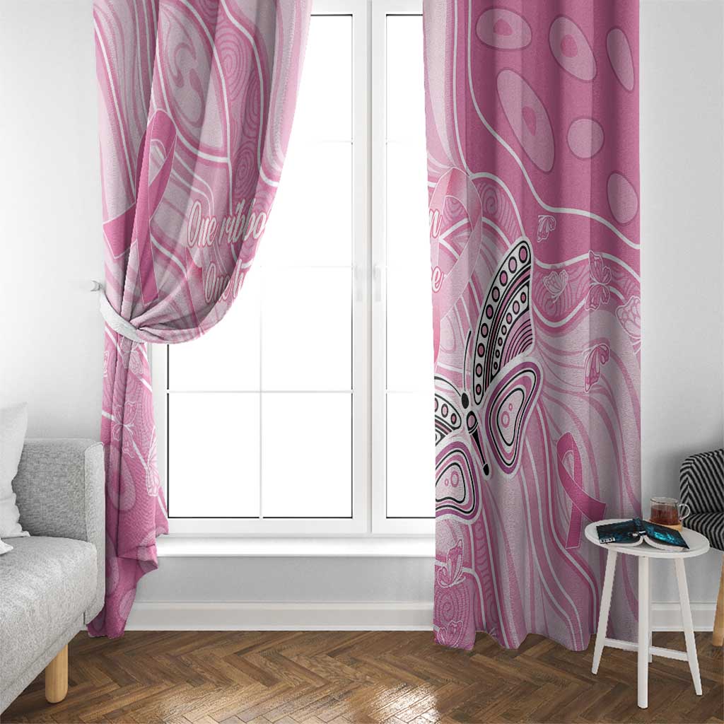 Australia Breast Cancer Awareness Window Curtain Butterfly Pink Ribbon Aboriginal Art