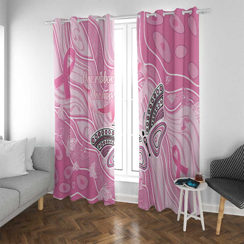 Australia Breast Cancer Awareness Window Curtain Butterfly Pink Ribbon Aboriginal Art