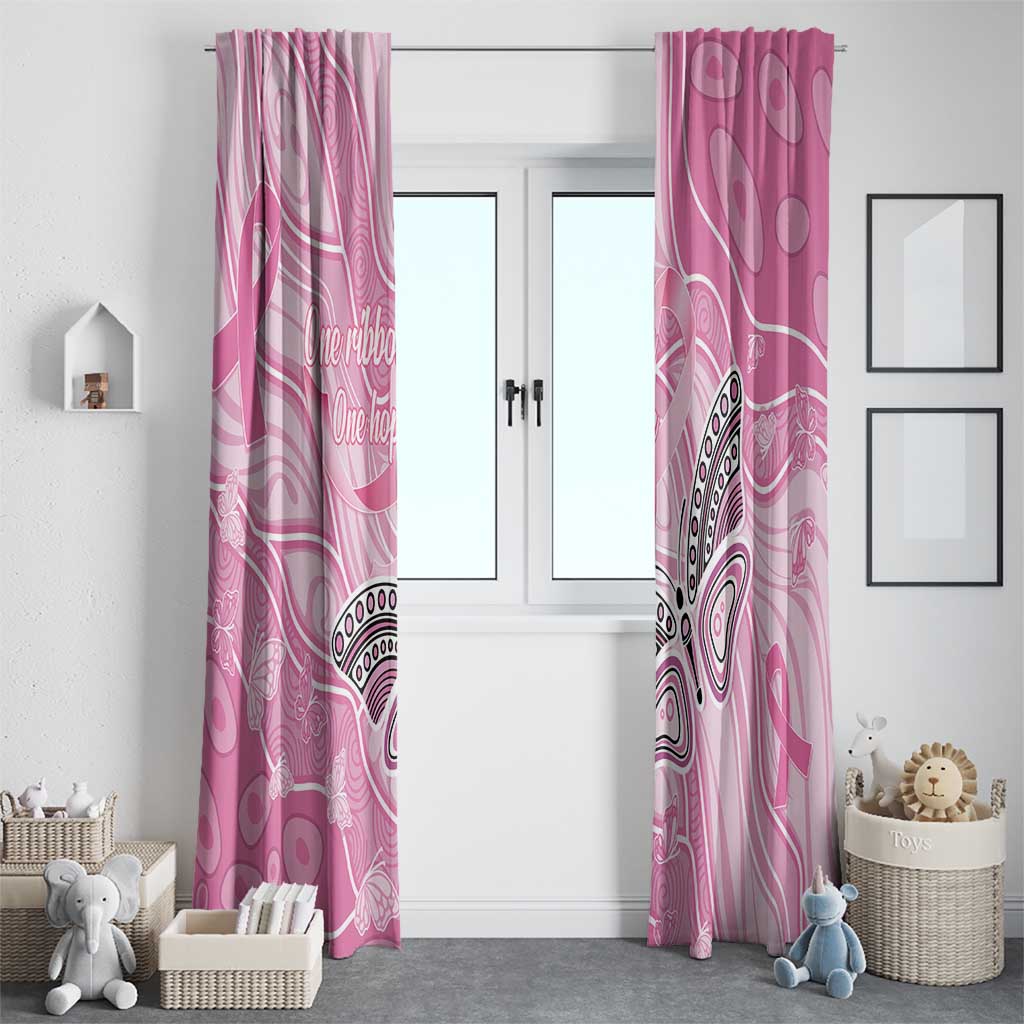 Australia Breast Cancer Awareness Window Curtain Butterfly Pink Ribbon Aboriginal Art