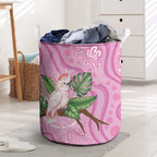 Australia Breast Cancer Awareness Laundry Basket Pink Cockatoo Ribbon Aboriginal Dot Art