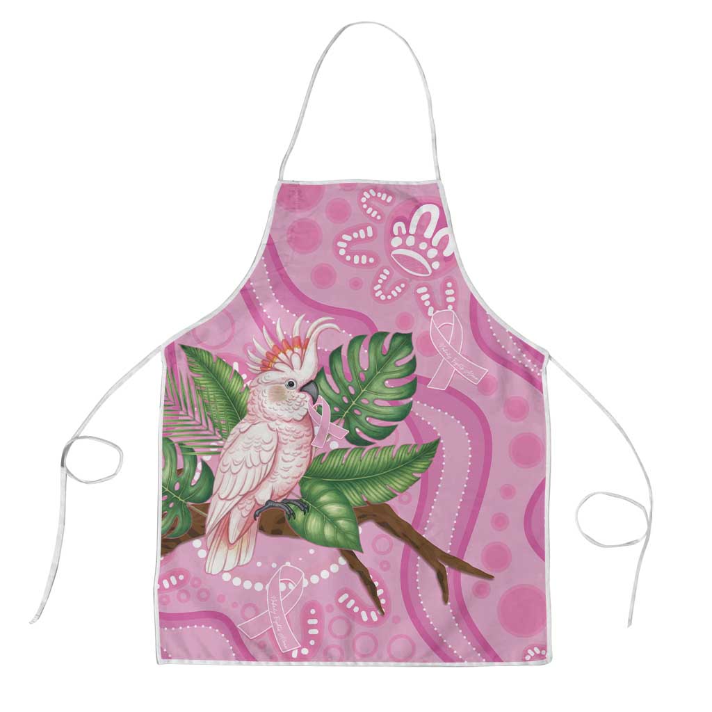 Australia Breast Cancer Awareness Apron Pink Cockatoo Ribbon Aboriginal Dot Art