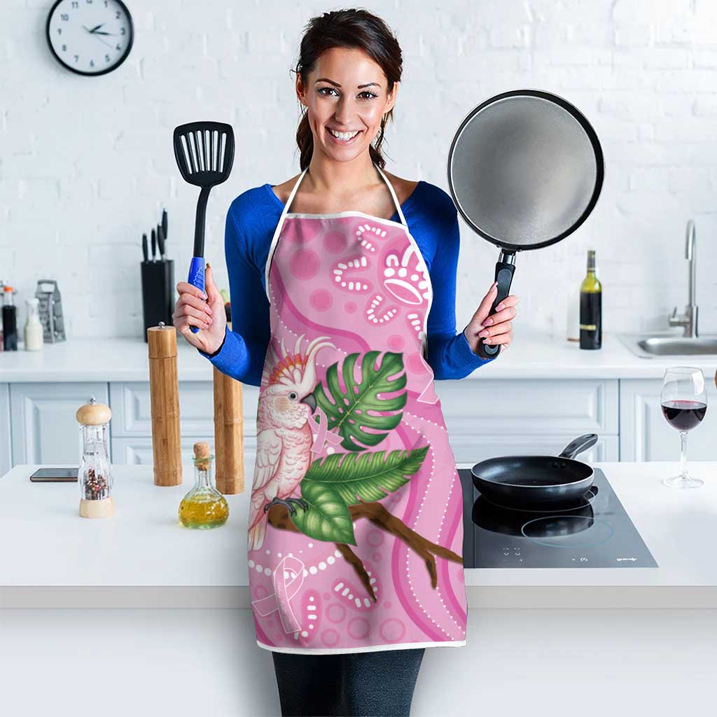 Australia Breast Cancer Awareness Apron Pink Cockatoo Ribbon Aboriginal Dot Art