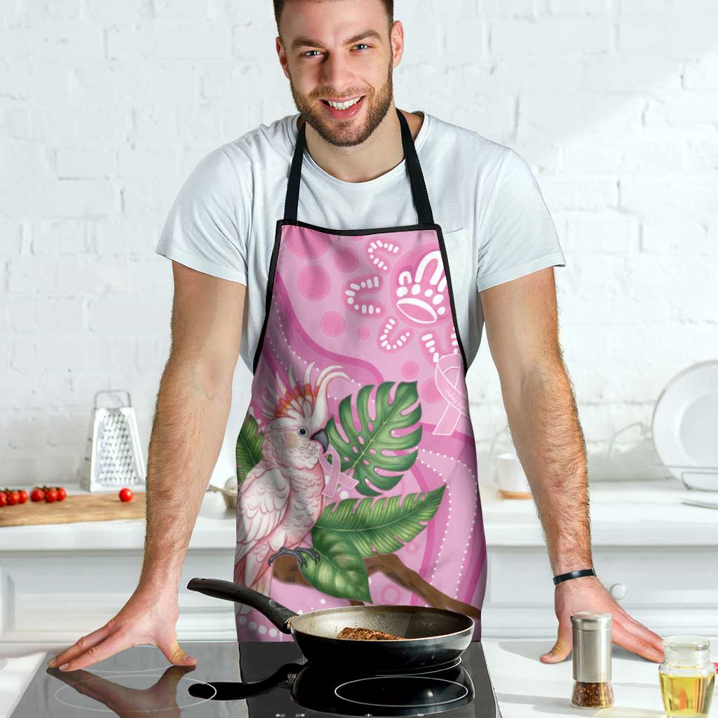 Australia Breast Cancer Awareness Apron Pink Cockatoo Ribbon Aboriginal Dot Art
