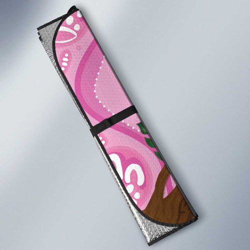 Australia Breast Cancer Awareness Auto Sun Shade Pink Cockatoo Ribbon Aboriginal Dot Art