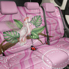Australia Breast Cancer Awareness Back Car Seat Cover Pink Cockatoo Ribbon Aboriginal Dot Art