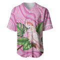 Australia Breast Cancer Awareness Baseball Jersey Pink Cockatoo Ribbon Aboriginal Dot Art