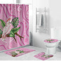 Australia Breast Cancer Awareness Bathroom Set Pink Cockatoo Ribbon Aboriginal Dot Art