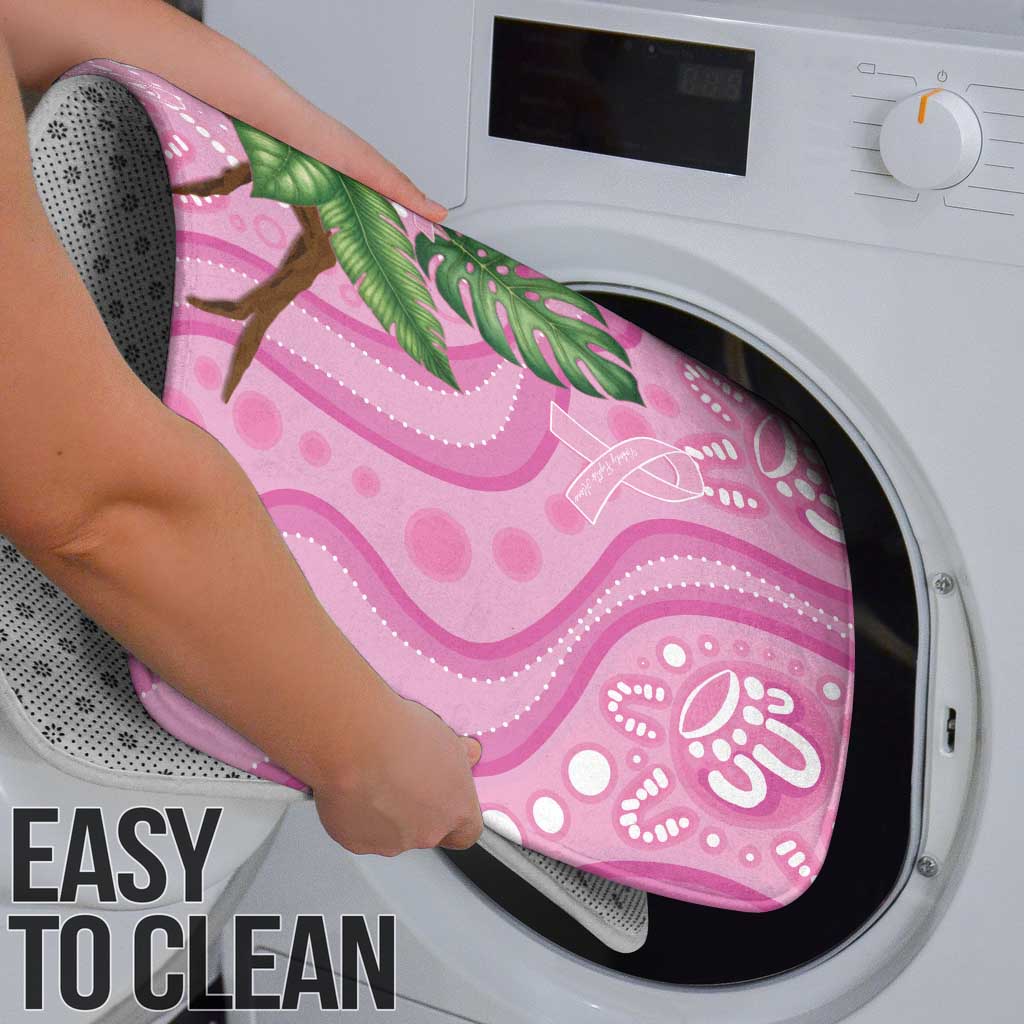 Australia Breast Cancer Awareness Bathroom Set Pink Cockatoo Ribbon Aboriginal Dot Art