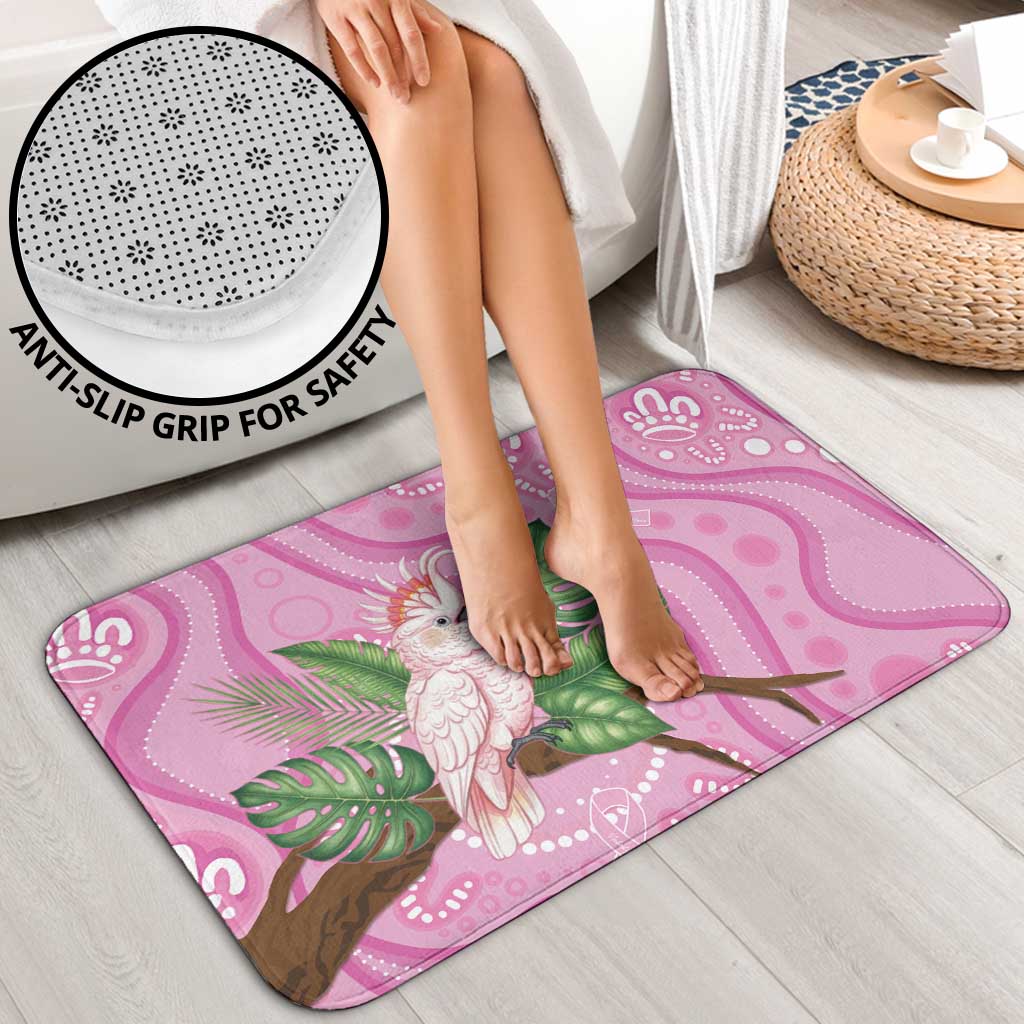 Australia Breast Cancer Awareness Bathroom Set Pink Cockatoo Ribbon Aboriginal Dot Art
