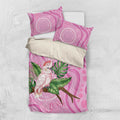 Australia Breast Cancer Awareness Bedding Set Pink Cockatoo Ribbon Aboriginal Dot Art