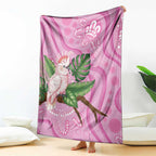 Australia Breast Cancer Awareness Blanket Pink Cockatoo Ribbon Aboriginal Dot Art