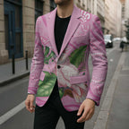 Australia Breast Cancer Awareness Blazer Pink Cockatoo Ribbon Aboriginal Dot Art
