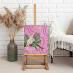 Australia Breast Cancer Awareness Canvas Wall Art Pink Cockatoo Ribbon Aboriginal Dot Art