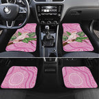 Australia Breast Cancer Awareness Car Mats Pink Cockatoo Ribbon Aboriginal Dot Art