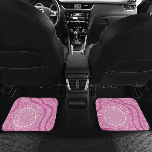 Australia Breast Cancer Awareness Car Mats Pink Cockatoo Ribbon Aboriginal Dot Art