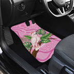Australia Breast Cancer Awareness Car Mats Pink Cockatoo Ribbon Aboriginal Dot Art