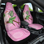 Australia Breast Cancer Awareness Car Seat Cover Pink Cockatoo Ribbon Aboriginal Dot Art