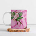 Australia Breast Cancer Awareness Ceramic Mug Pink Cockatoo Ribbon Aboriginal Dot Art