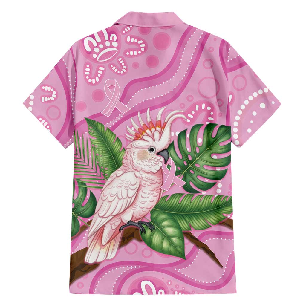 Australia Breast Cancer Awareness Family Matching Mermaid Dress and Hawaiian Shirt Pink Cockatoo Ribbon Aboriginal Dot Art