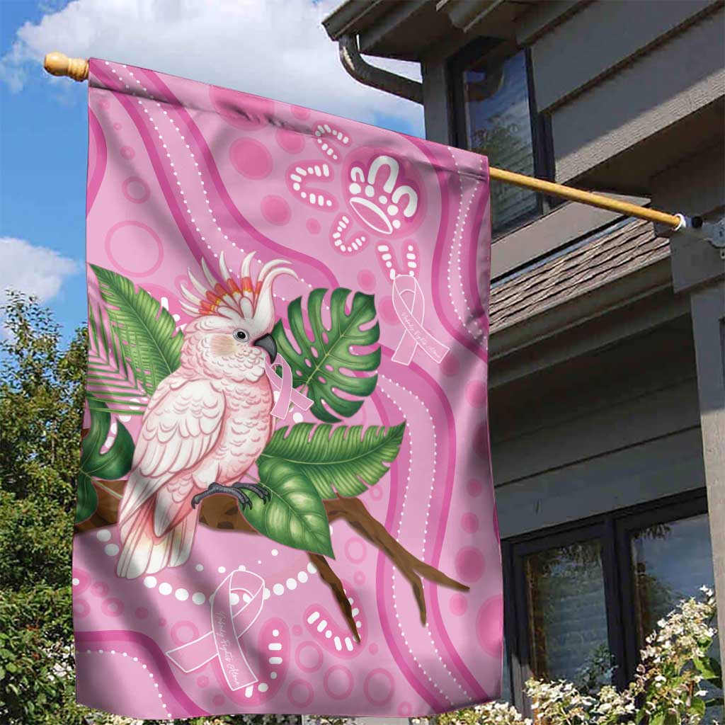 Australia Breast Cancer Awareness Garden Flag Pink Cockatoo Ribbon Aboriginal Dot Art