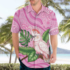 Australia Breast Cancer Awareness Hawaiian Shirt Pink Cockatoo Ribbon Aboriginal Dot Art