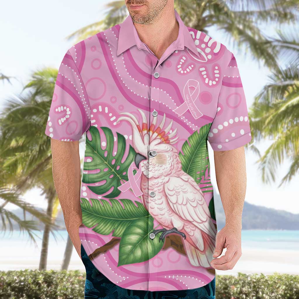 Australia Breast Cancer Awareness Hawaiian Shirt Pink Cockatoo Ribbon Aboriginal Dot Art