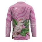 Australia Breast Cancer Awareness Hockey Jersey Pink Cockatoo Ribbon Aboriginal Dot Art