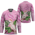 Australia Breast Cancer Awareness Hockey Jersey Pink Cockatoo Ribbon Aboriginal Dot Art
