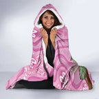 Australia Breast Cancer Awareness Hooded Blanket Pink Cockatoo Ribbon Aboriginal Dot Art