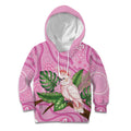 Australia Breast Cancer Awareness Kid Hoodie Pink Cockatoo Ribbon Aboriginal Dot Art