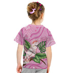 Australia Breast Cancer Awareness Kid T Shirt Pink Cockatoo Ribbon Aboriginal Dot Art