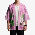 Australia Breast Cancer Awareness Kimono Pink Cockatoo Ribbon Aboriginal Dot Art