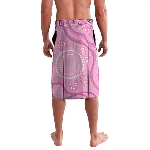 Australia Breast Cancer Awareness Lavalava Pink Cockatoo Ribbon Aboriginal Dot Art