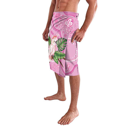 Australia Breast Cancer Awareness Lavalava Pink Cockatoo Ribbon Aboriginal Dot Art