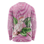 Australia Breast Cancer Awareness Long Sleeve Shirt Pink Cockatoo Ribbon Aboriginal Dot Art