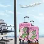 Australia Breast Cancer Awareness Luggage Cover Pink Cockatoo Ribbon Aboriginal Dot Art