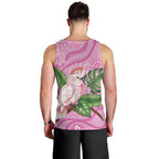 Australia Breast Cancer Awareness Men Tank Top Pink Cockatoo Ribbon Aboriginal Dot Art