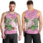 Australia Breast Cancer Awareness Men Tank Top Pink Cockatoo Ribbon Aboriginal Dot Art