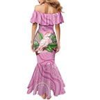Australia Breast Cancer Awareness Mermaid Dress Pink Cockatoo Ribbon Aboriginal Dot Art