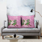 Australia Breast Cancer Awareness Pillow Cover Pink Cockatoo Ribbon Aboriginal Dot Art