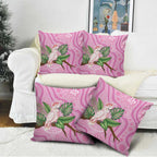 Australia Breast Cancer Awareness Pillow Cover Pink Cockatoo Ribbon Aboriginal Dot Art
