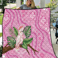 Australia Breast Cancer Awareness Quilt Pink Cockatoo Ribbon Aboriginal Dot Art