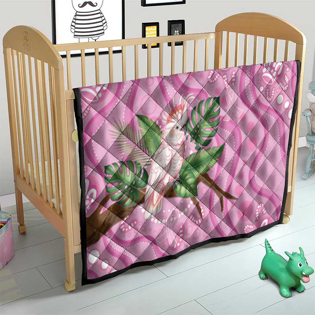 Australia Breast Cancer Awareness Quilt Pink Cockatoo Ribbon Aboriginal Dot Art