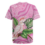 Australia Breast Cancer Awareness Rugby Jersey Pink Cockatoo Ribbon Aboriginal Dot Art