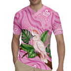 Australia Breast Cancer Awareness Rugby Jersey Pink Cockatoo Ribbon Aboriginal Dot Art