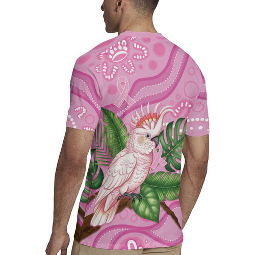 Australia Breast Cancer Awareness Rugby Jersey Pink Cockatoo Ribbon Aboriginal Dot Art