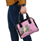 Australia Breast Cancer Awareness Shoulder Handbag Pink Cockatoo Ribbon Aboriginal Dot Art